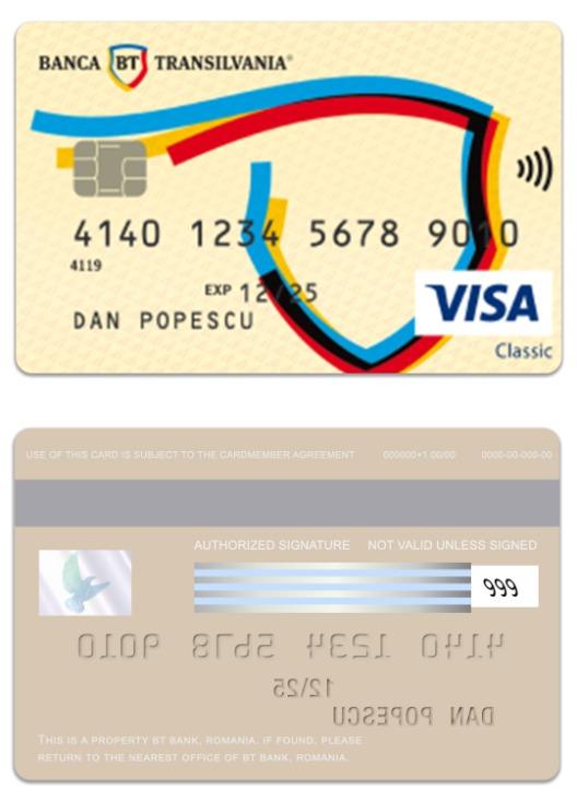 Romania BT Bank visa classic card